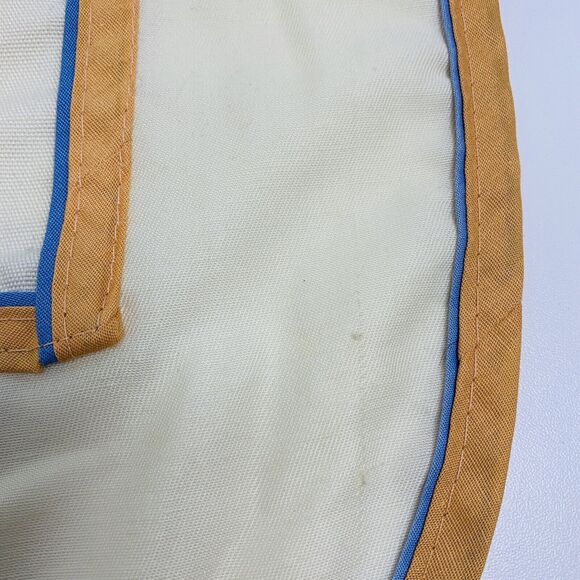 Vintage HEARTLAND DESIGN CUSTOM CLOTH EMBROIDERED Apron Wood Rings Pocket - Picture 7 of 9